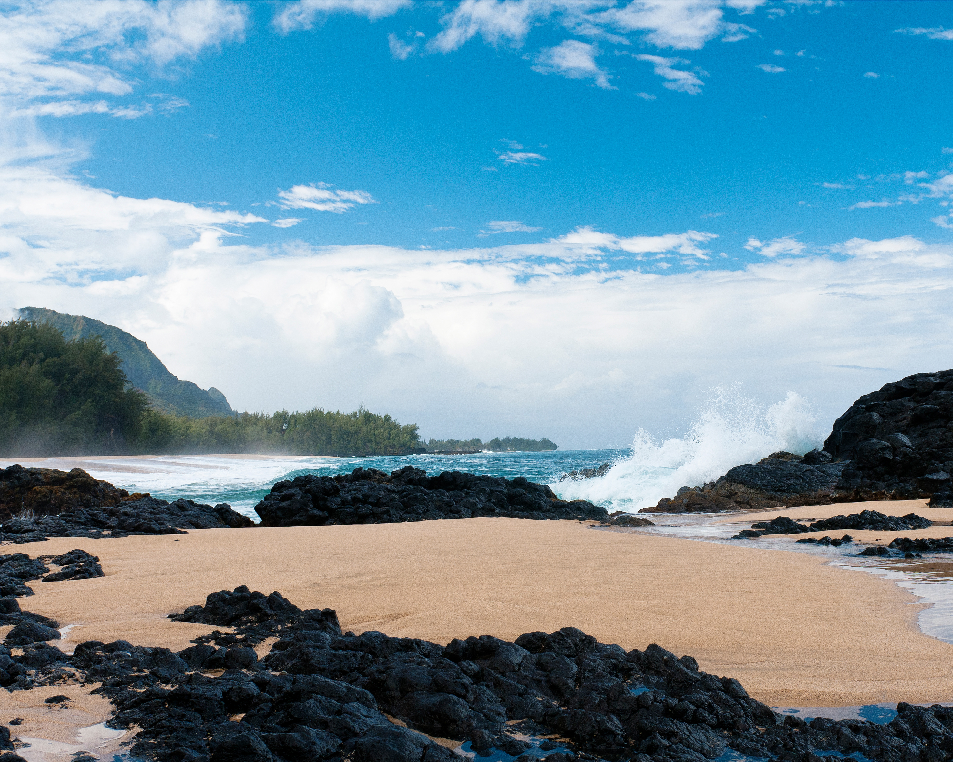 Waves Crashing on Kuaui Coast
