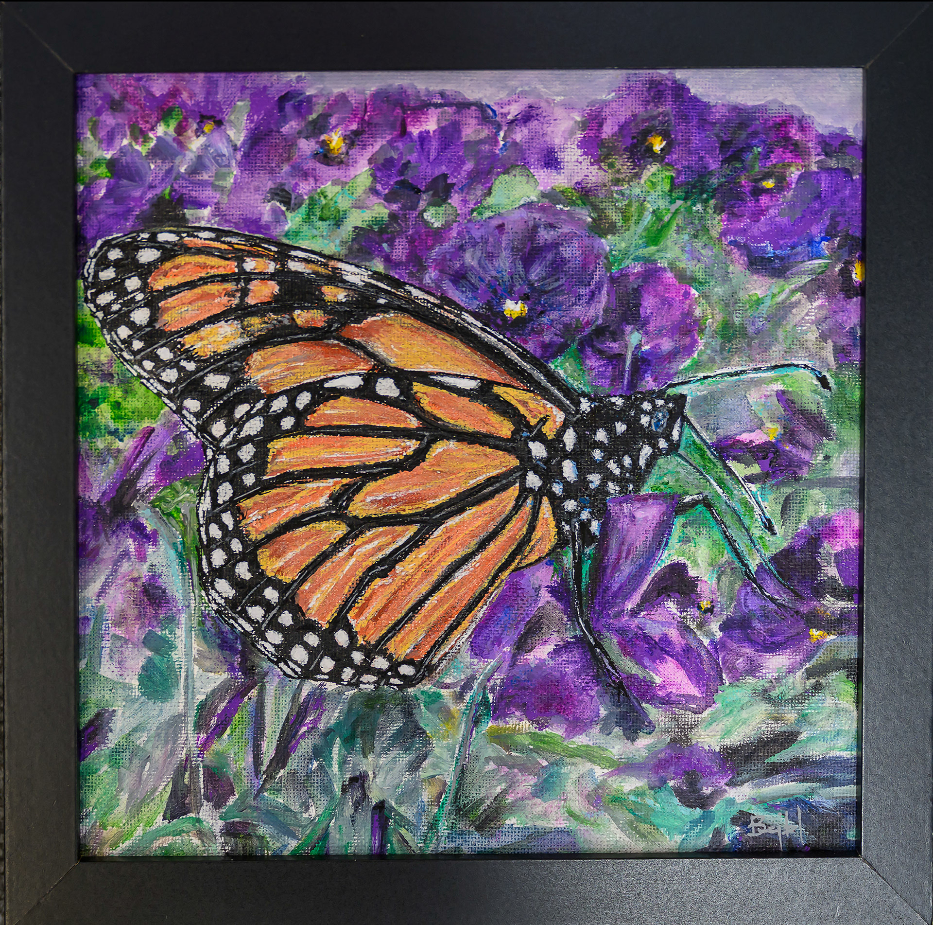Renee Bejbl-Monarch with Pansies