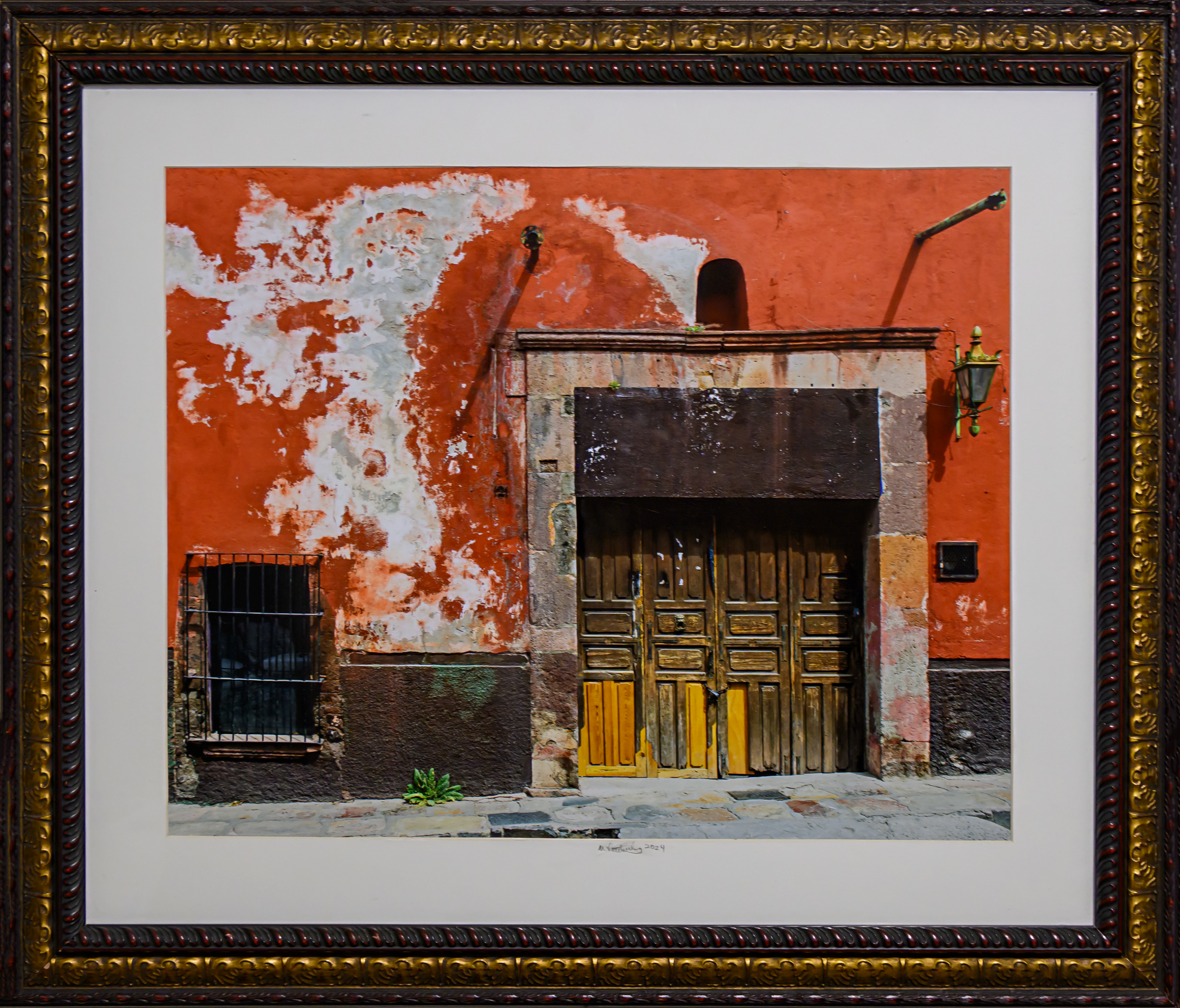 Garage Door on Red Wall - San Miguel de Allende