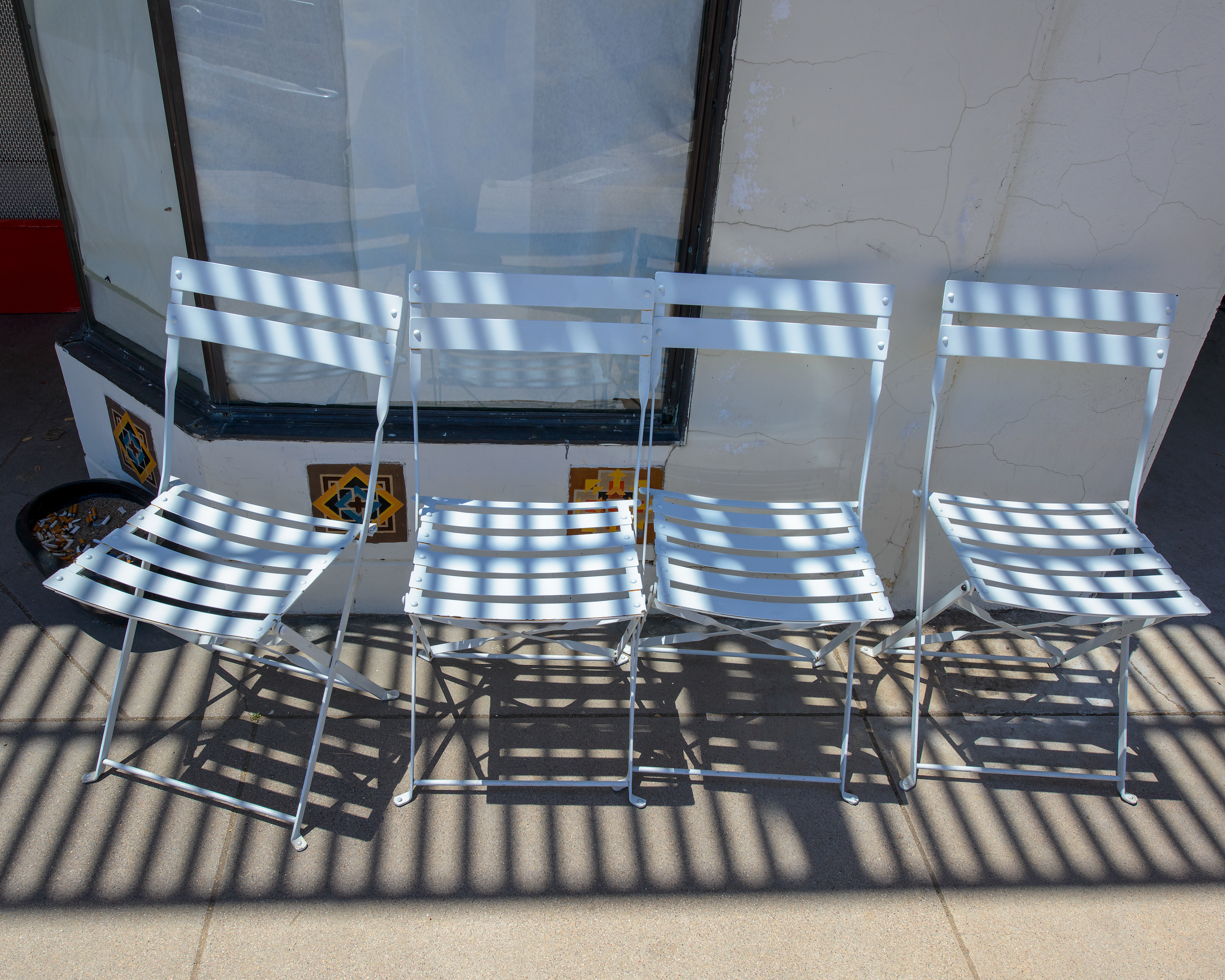 Four White Chairs