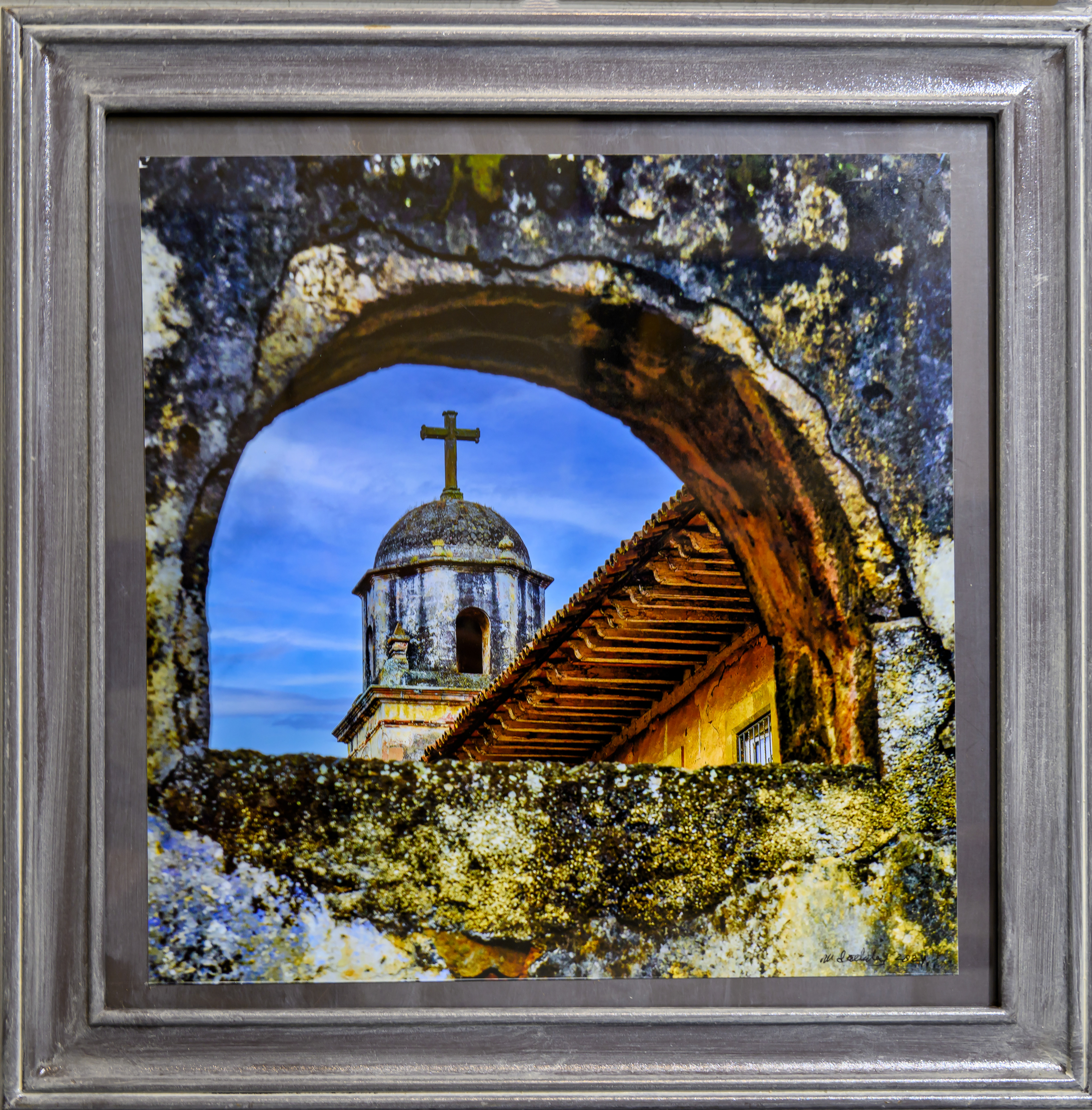 Steeple through Arch Window - Patzcuaro