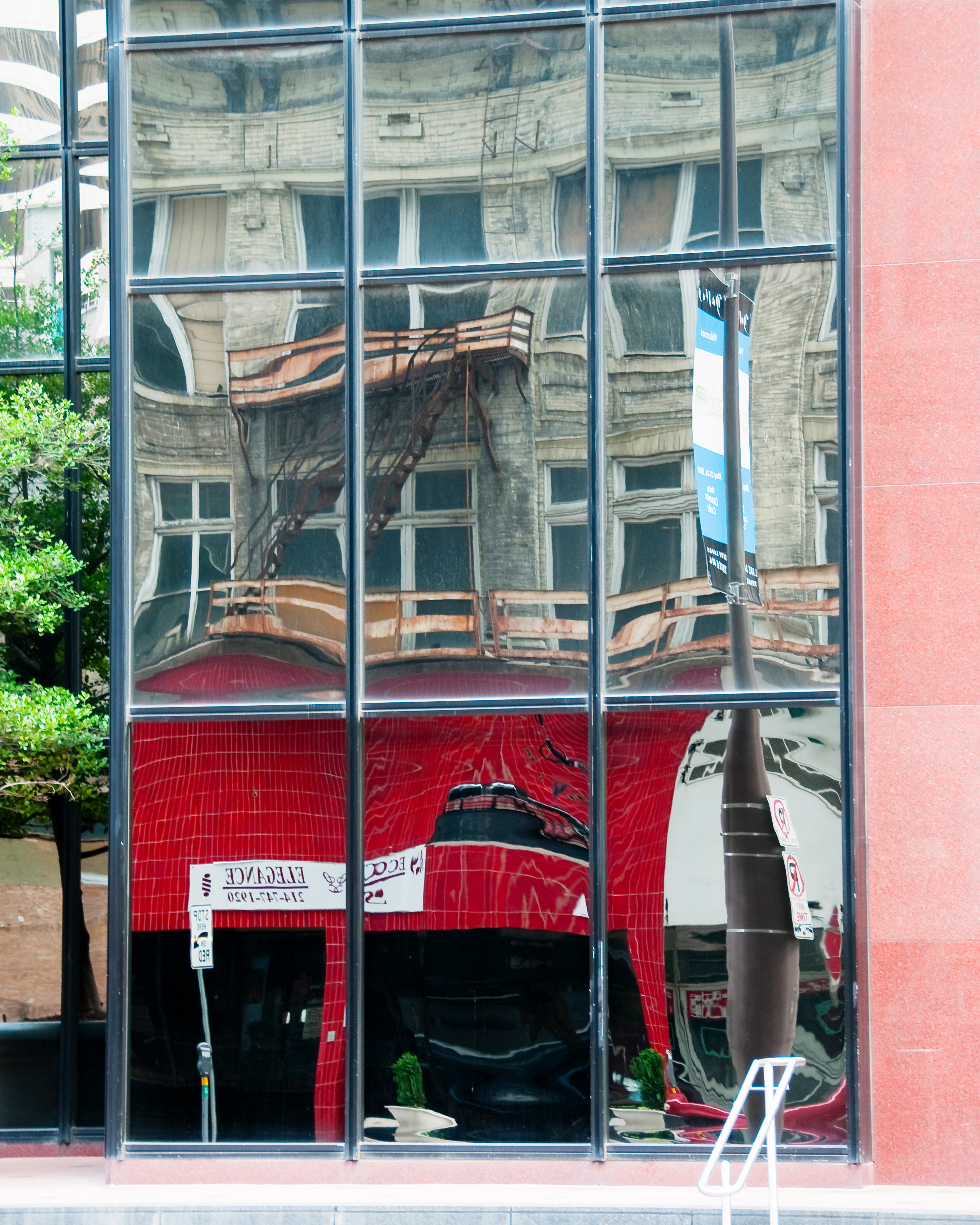 Red Building Reflection