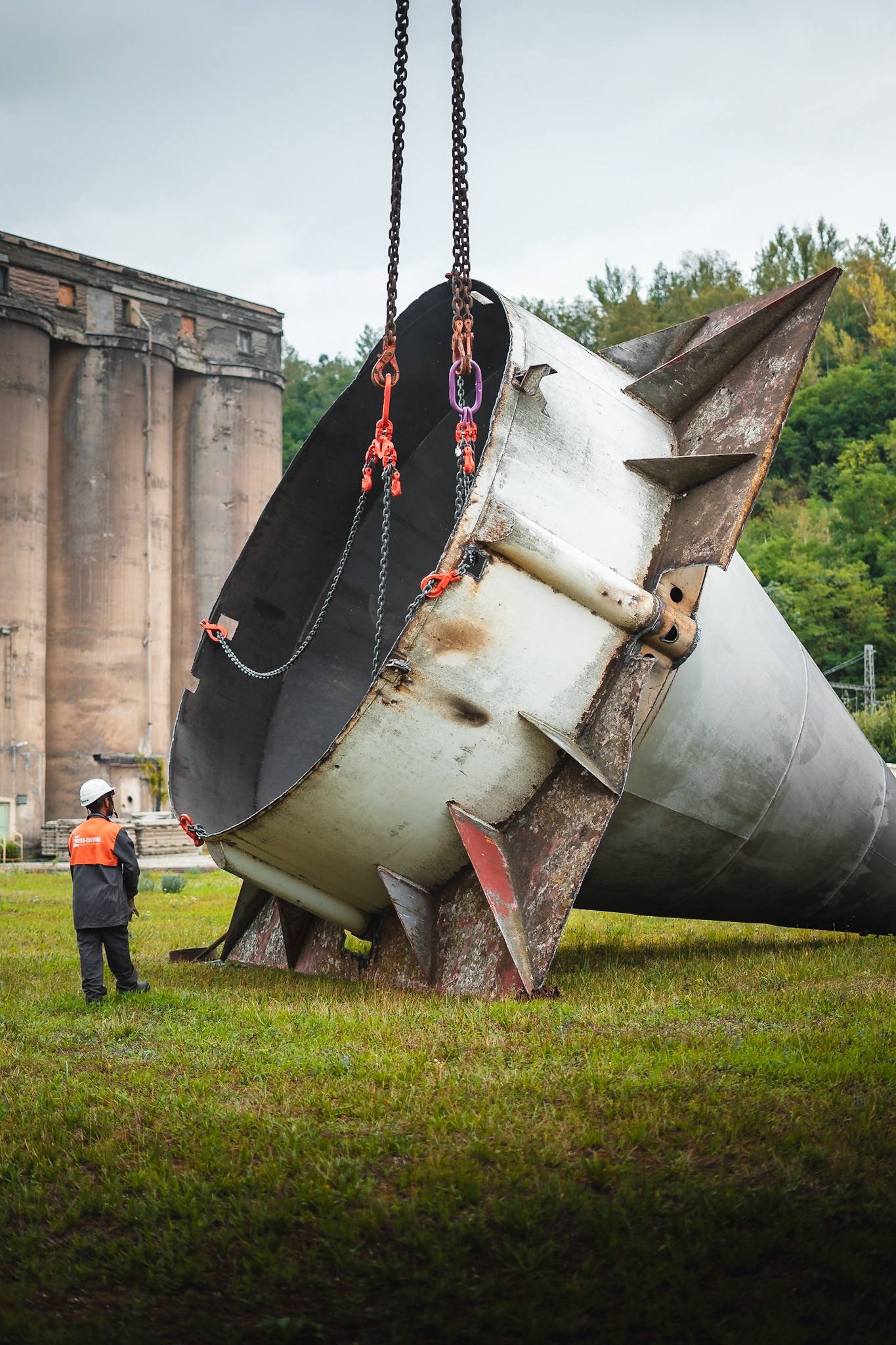 Coal silo demolition