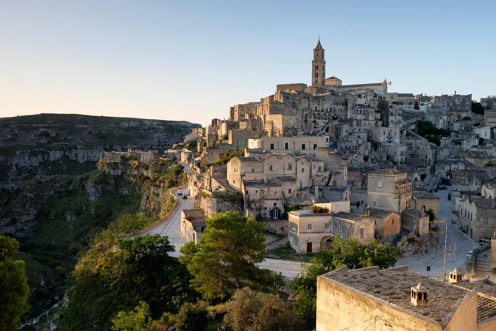Matera at dawn.