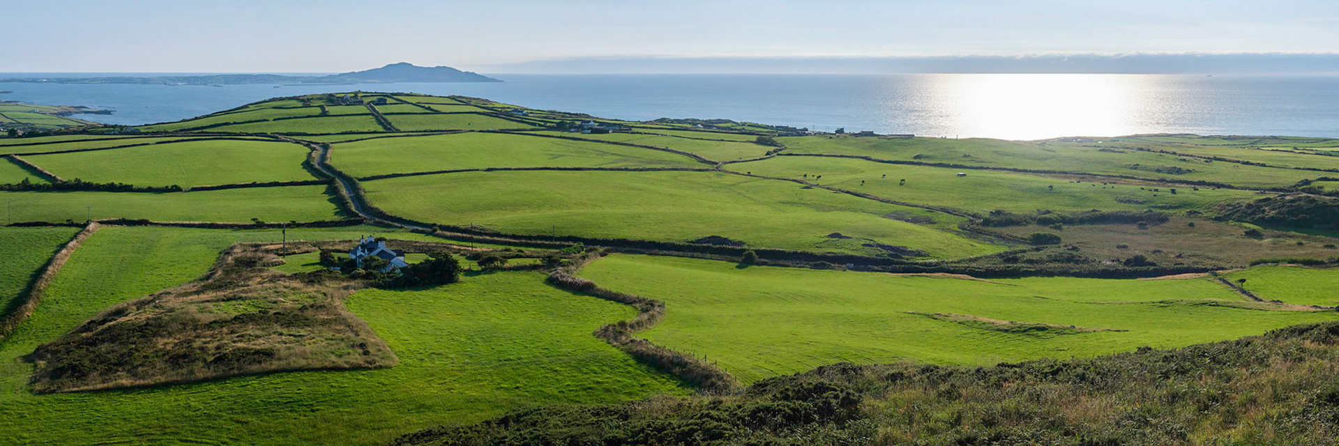 The view towards Holyhead Mountain from Mynydd-y-Garn.