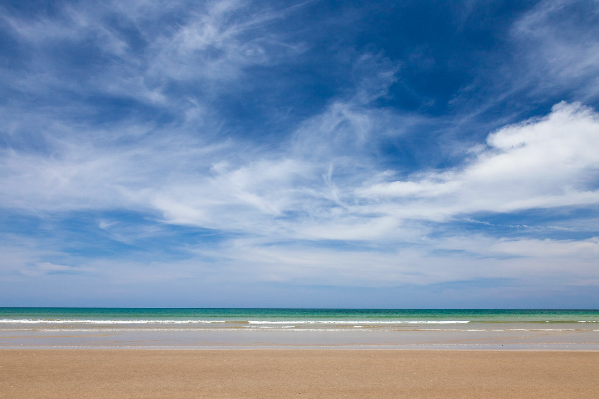 The beach in front of the Apsara Beachfront Resort, Khao Lak, Thailand.