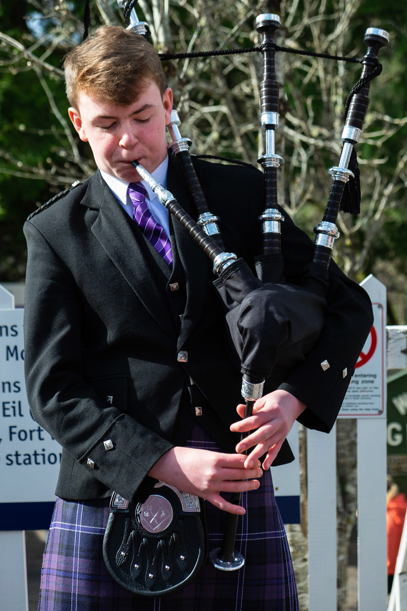 A pipe at Glenfinnan Station during our short stop.