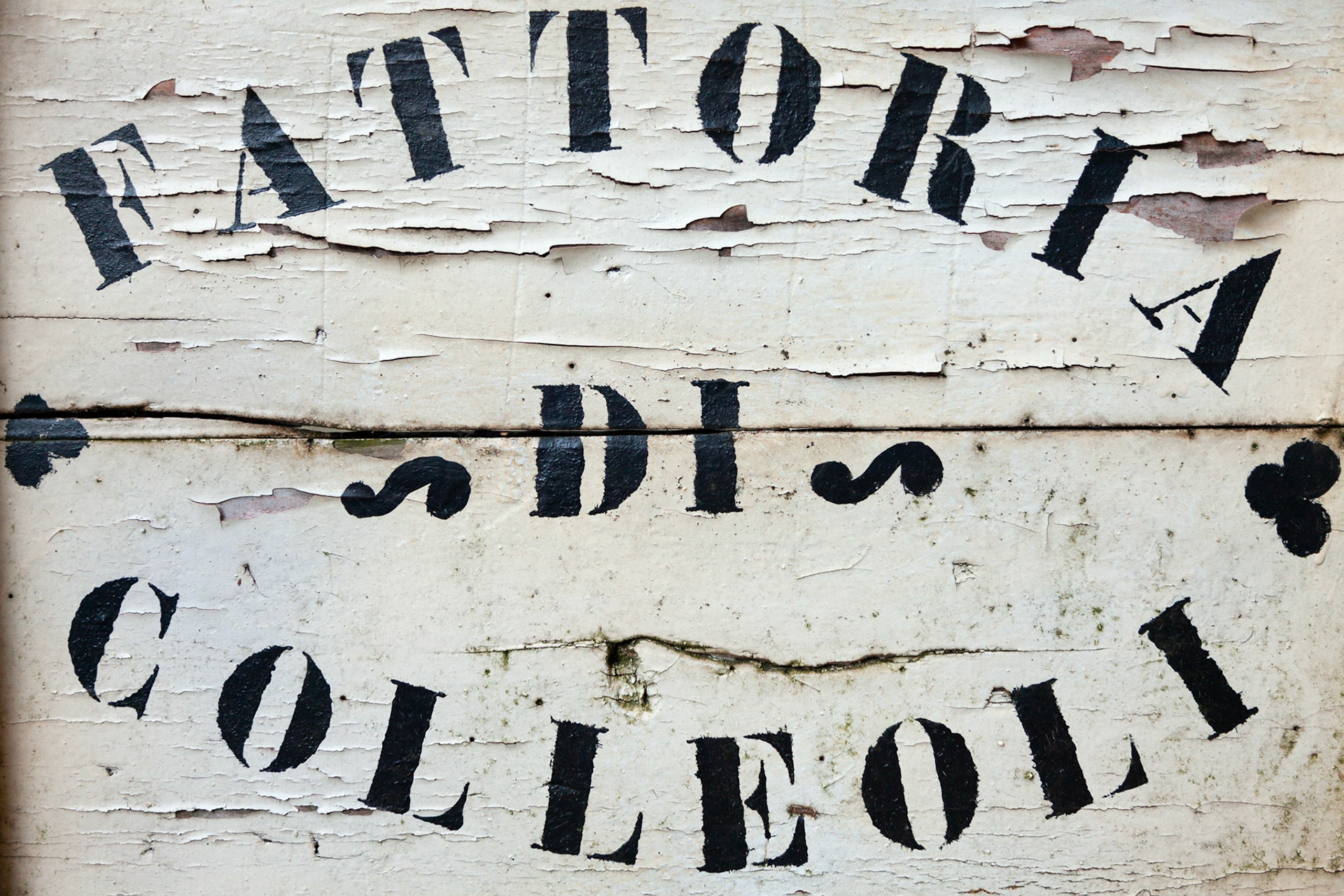 An old farm trailer at Borgo di Colleoli from the days when it was a working farm, Tuscany, Italy.