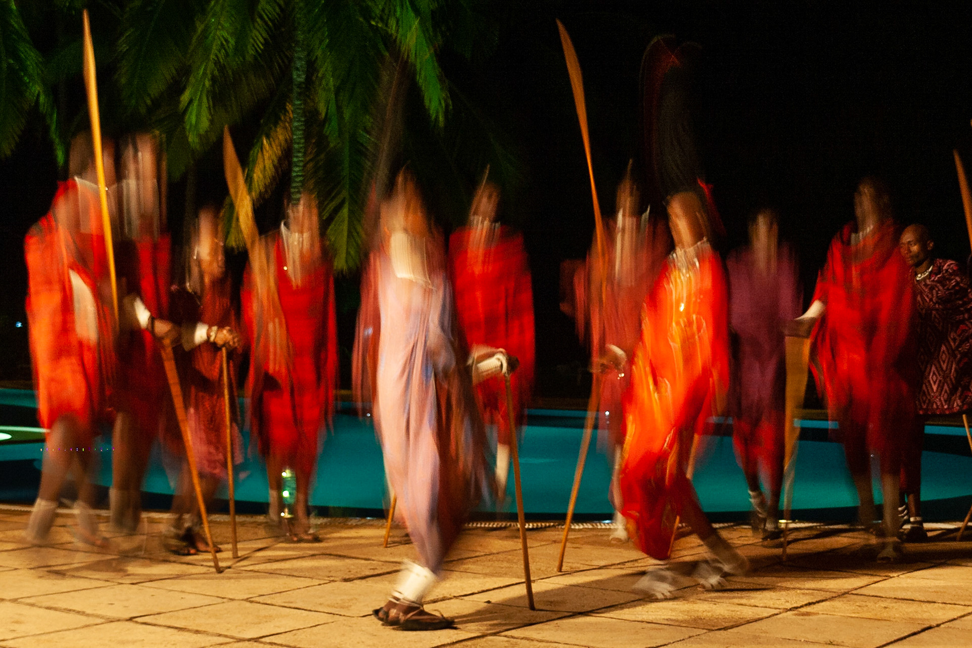 Massai Dancing, Bluebay Beach Resort, Zanzibar.