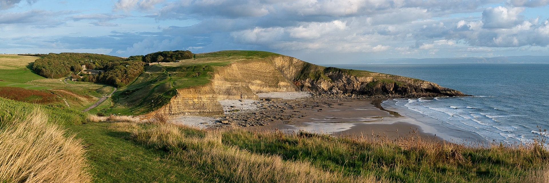 Dunraven Bay and Dunraven Castle from the Wales Coast Path.
