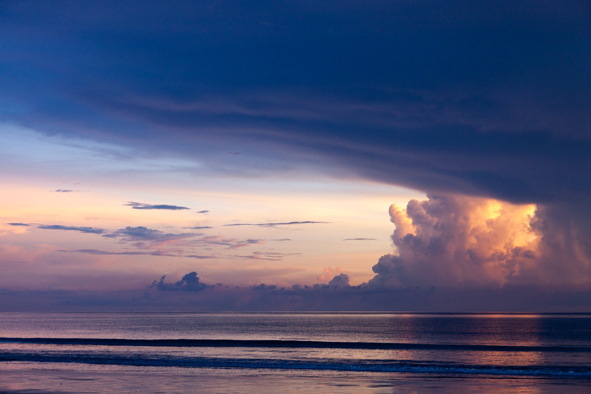 A storm passes over Apsara Beach, Khao Lak, Thailand.
