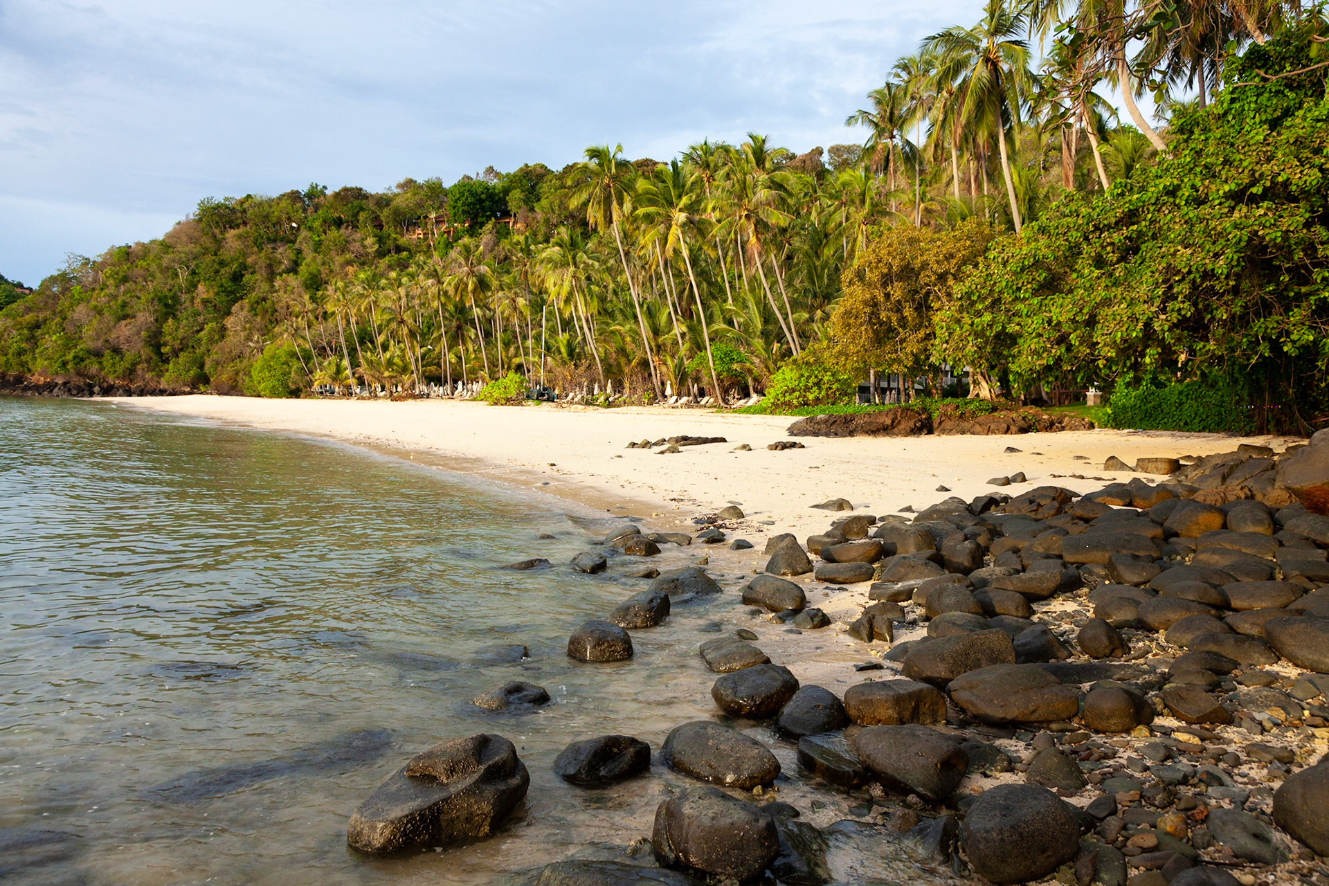 Sunrise on the beach, Hotel Cape Panwa, Phuket, Thailand.