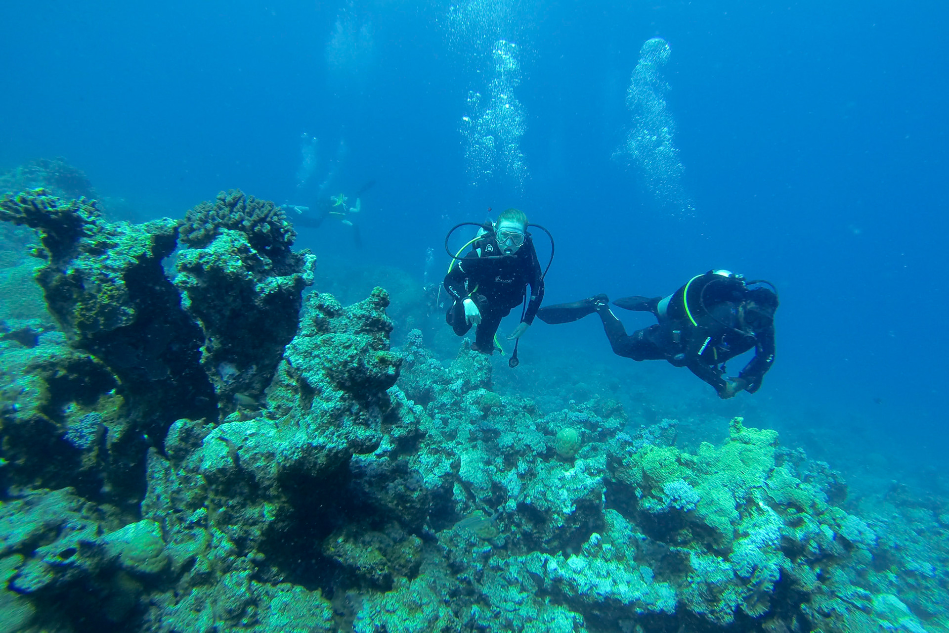Scuba Diving at Confetti Bay off the coast of Coin de Mare.