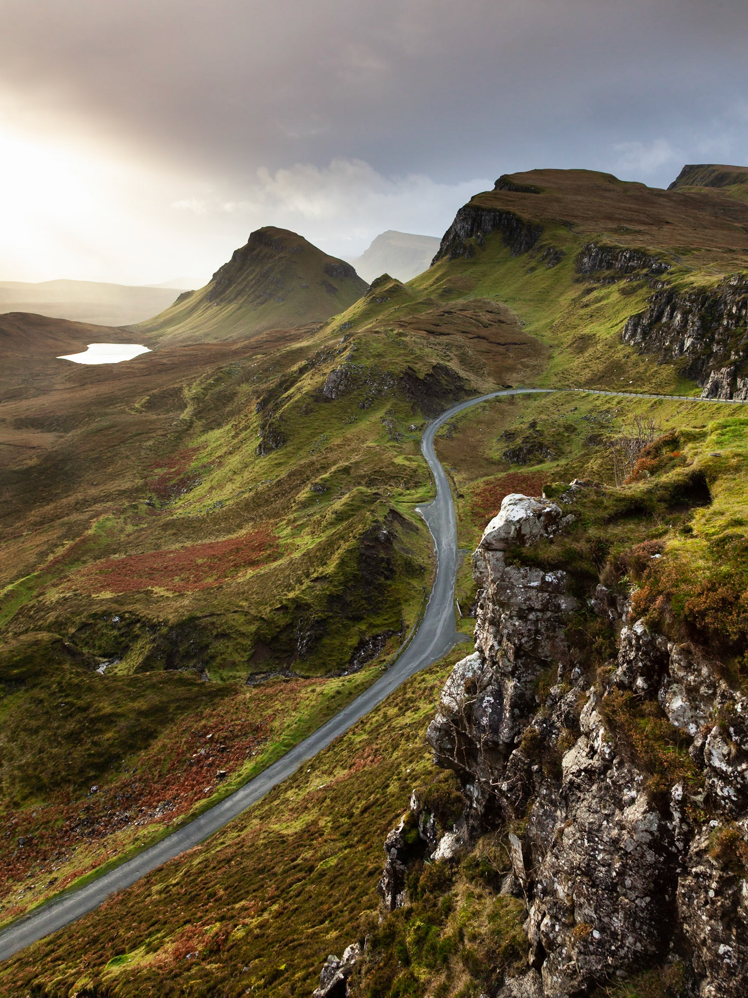 Autumn light on the Quiraing, Isle of Skye, Scotland.
