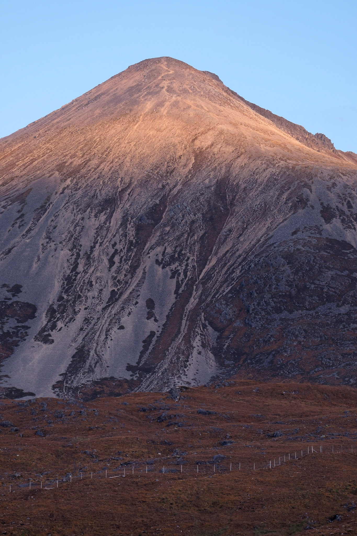Sgurr nan Fhir Duibhe on Beinn Eighe at first light on an Autumn morning.