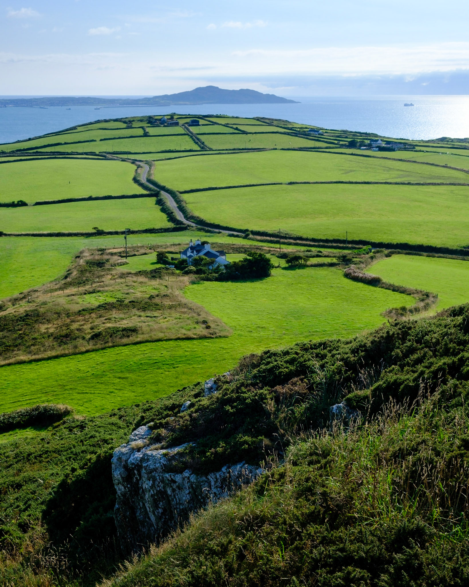 The view towards Holyhead Mountain from Mynydd-y-Garn.