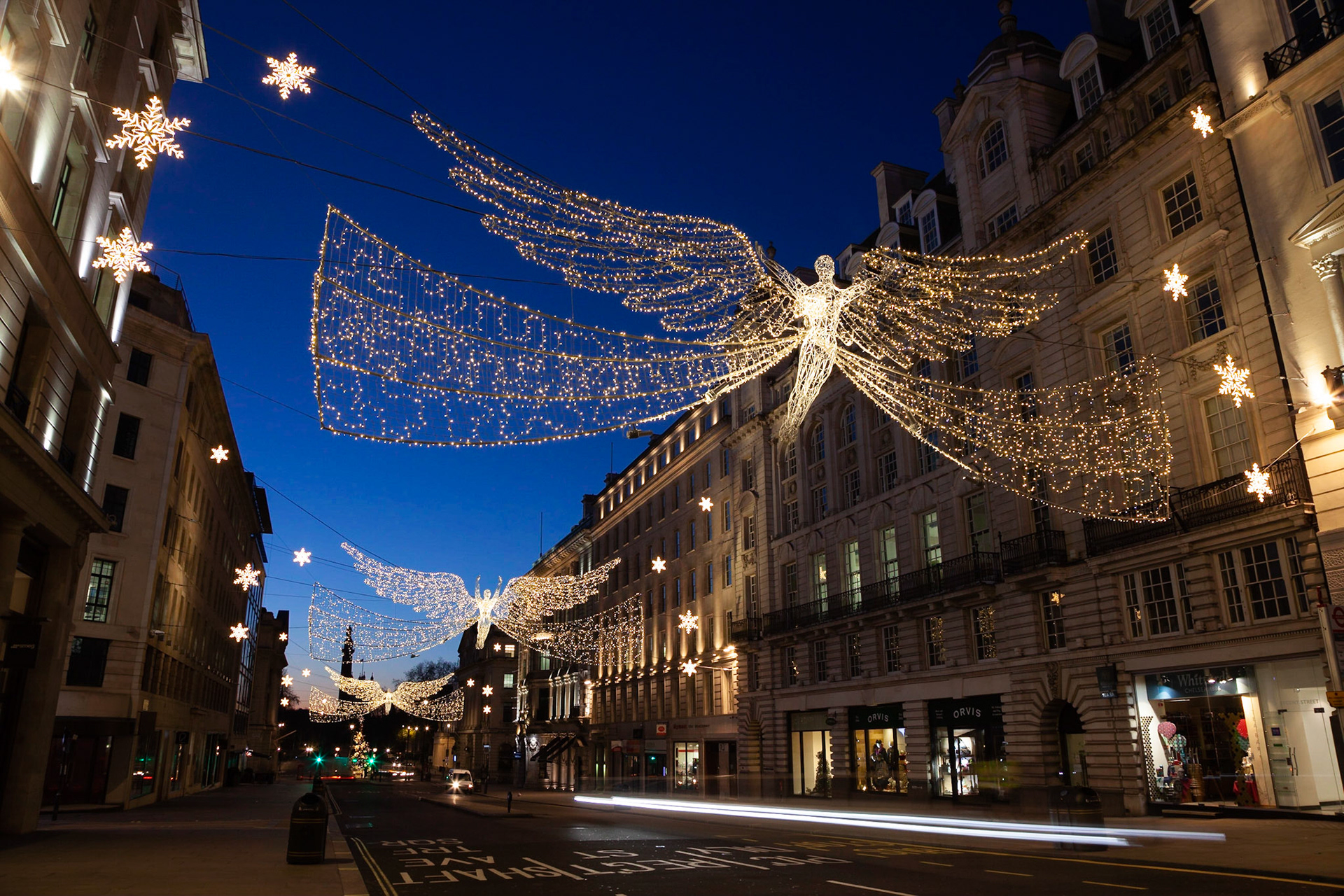 2017 Christmas lights on Regent Street St James's, London, England.