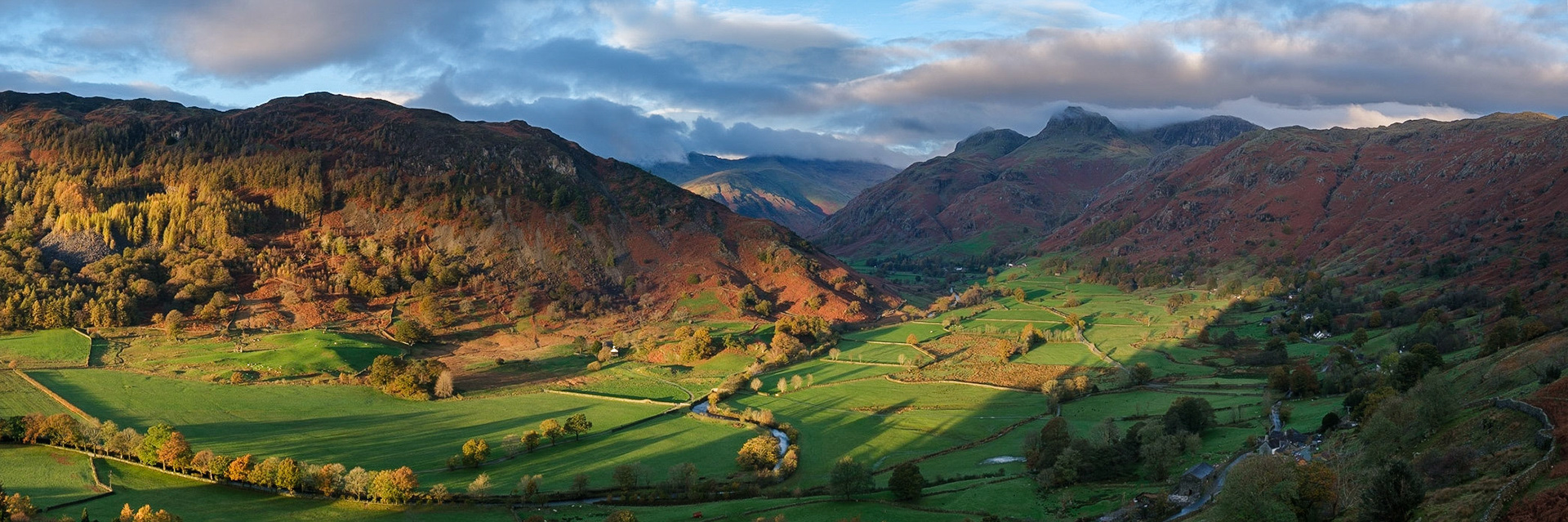 Great Langdale from Thrang Crag.