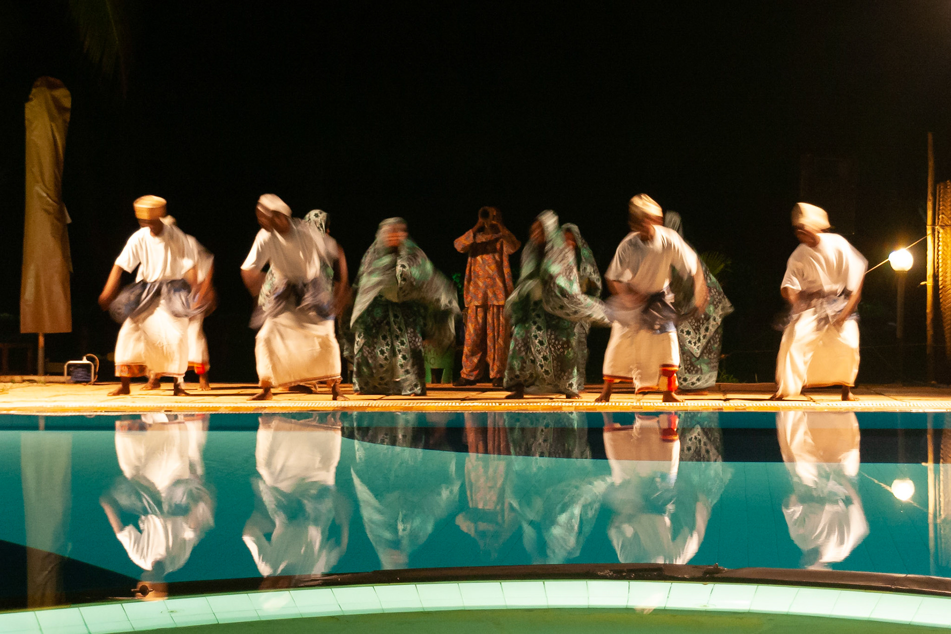 Evening entertainment at Bluebay Beach Resort, Zanzibar.
