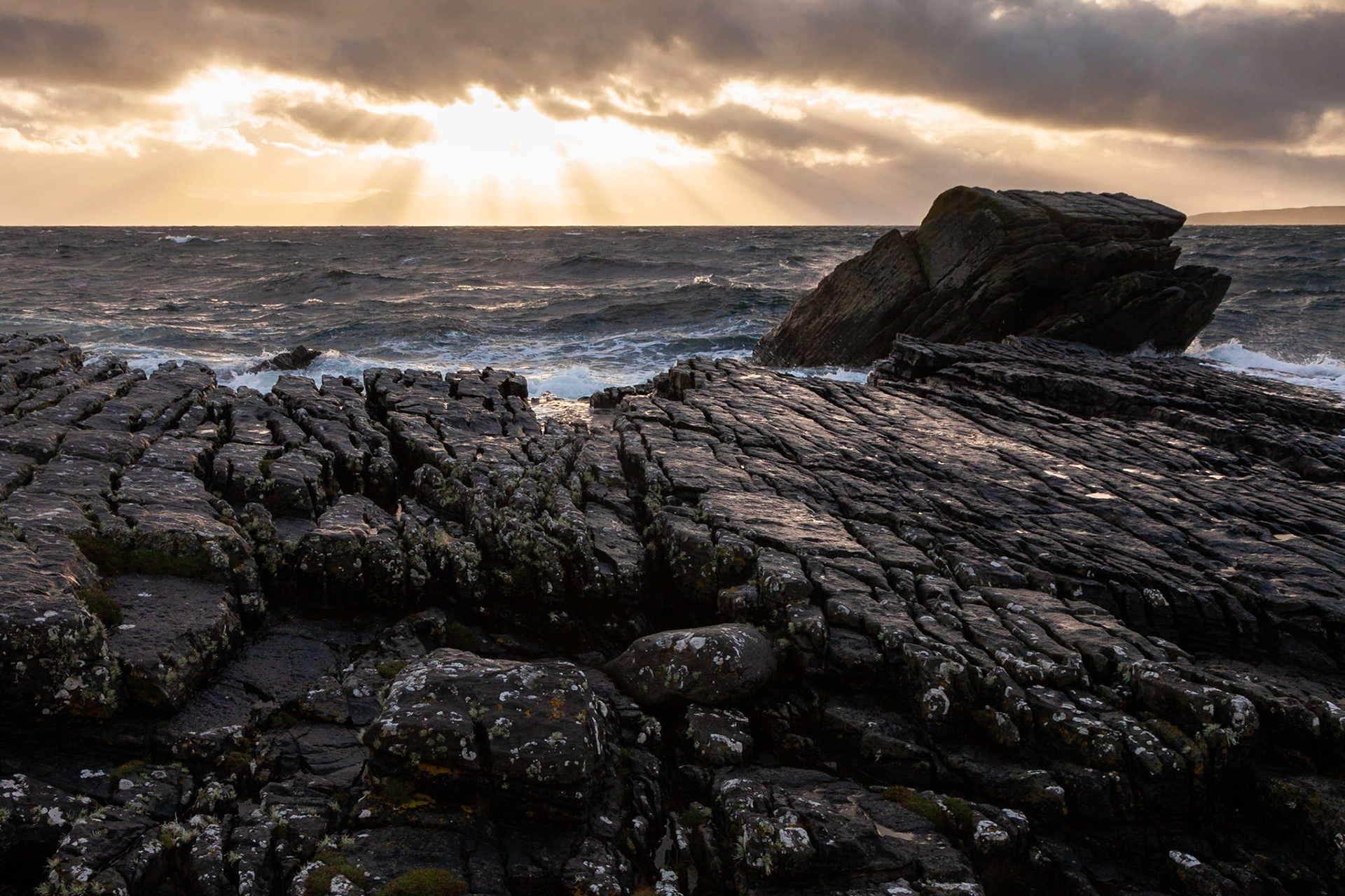 Rock pavement at Elgol, Isle of Skye, Scotland.
