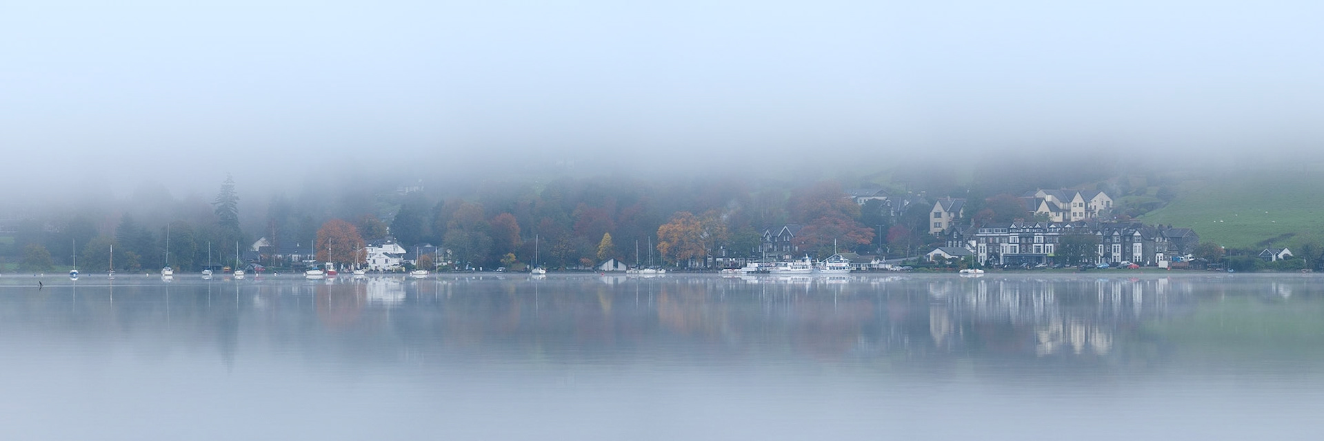 Misty morning on Lake Windemere.