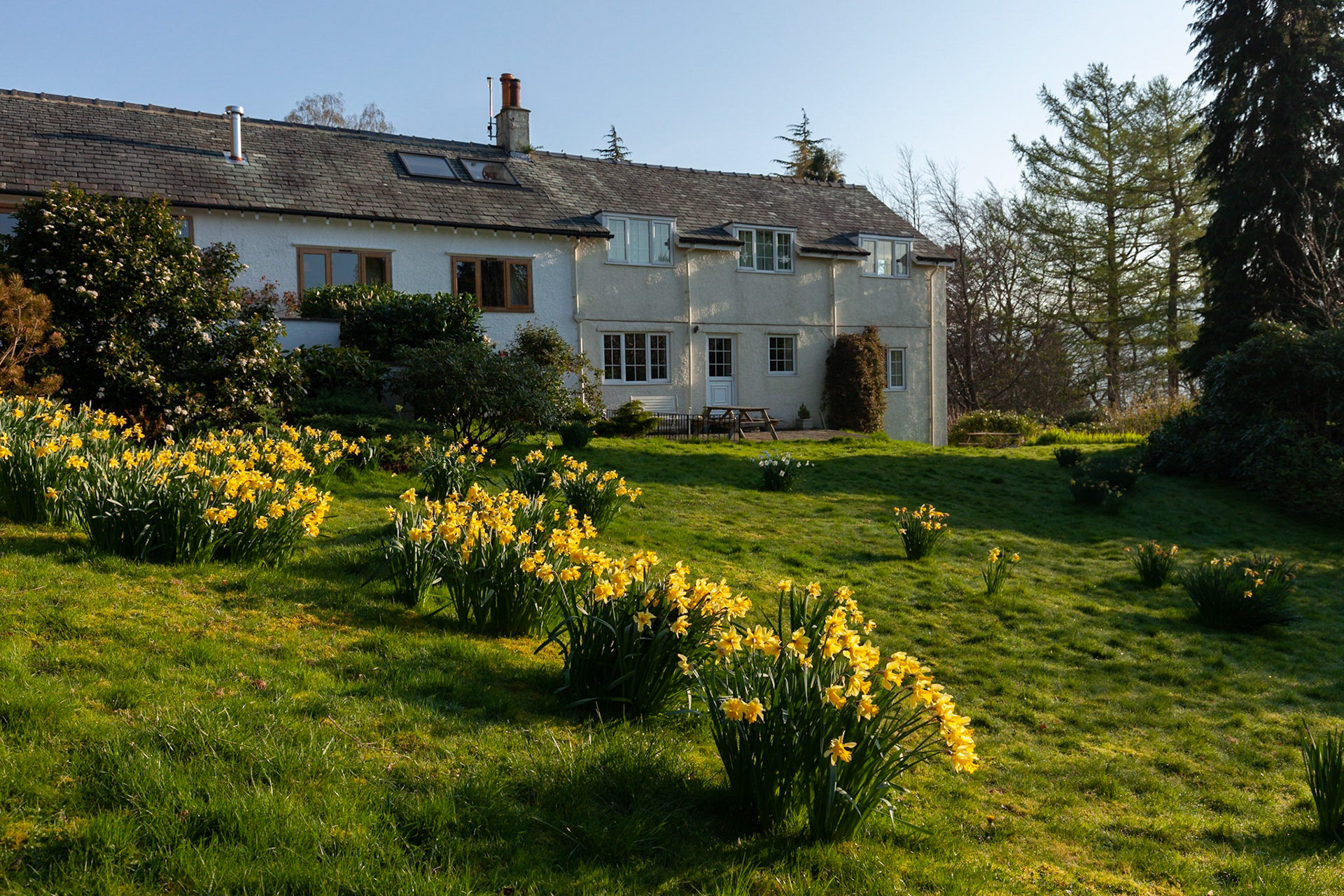 The Coach House (on the far right), our cottage for the week, The Lake District, England.