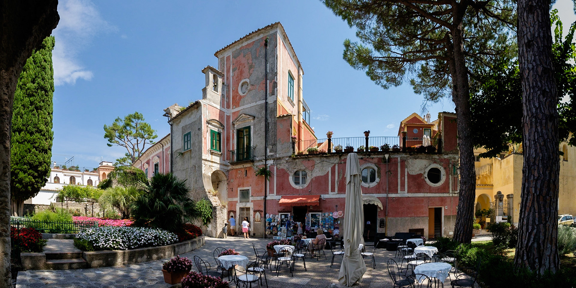 A peaceful courtyard in a quiet corner of Ravello, Amalfi Coast.