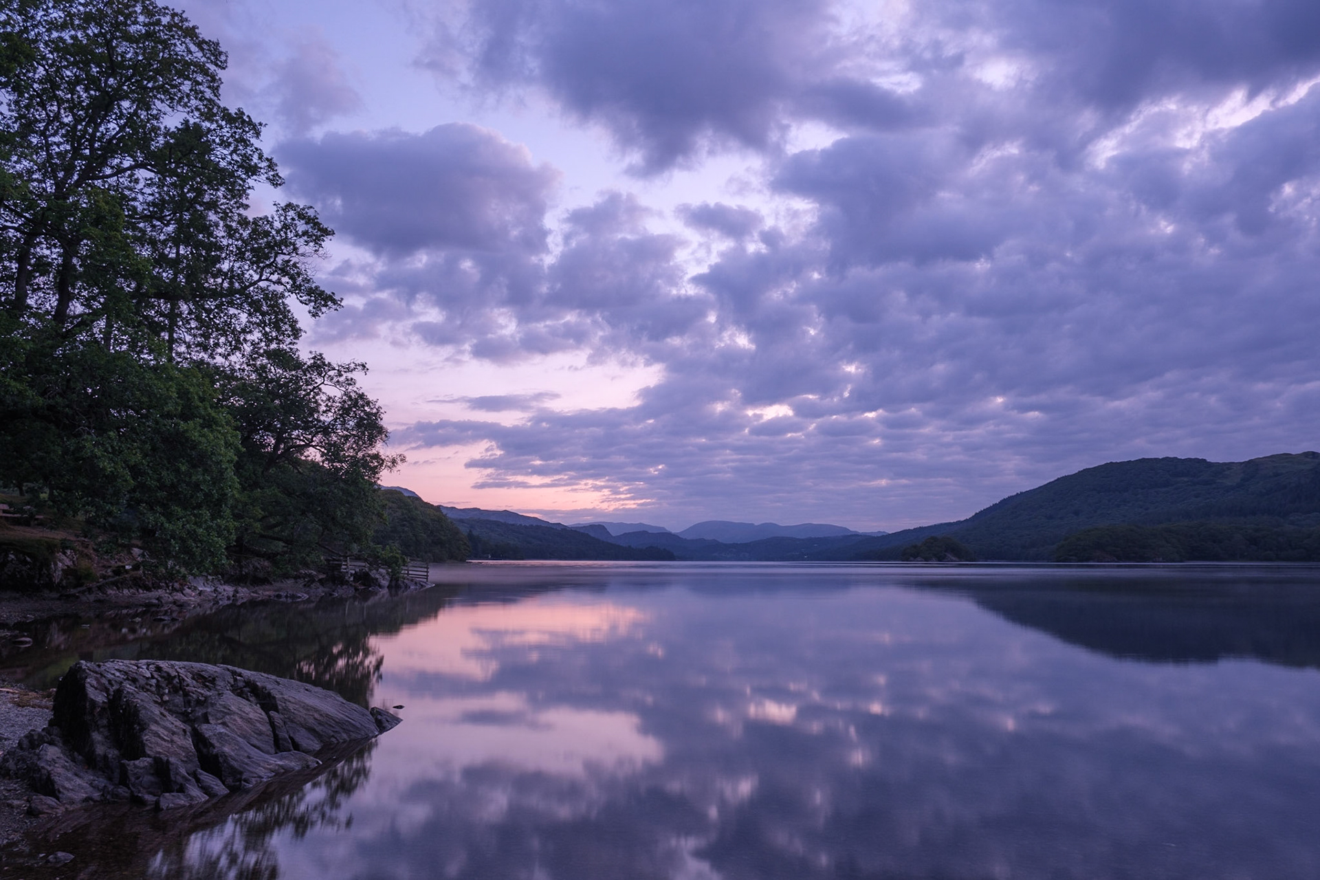Coniston Water sunrise, Lake District.