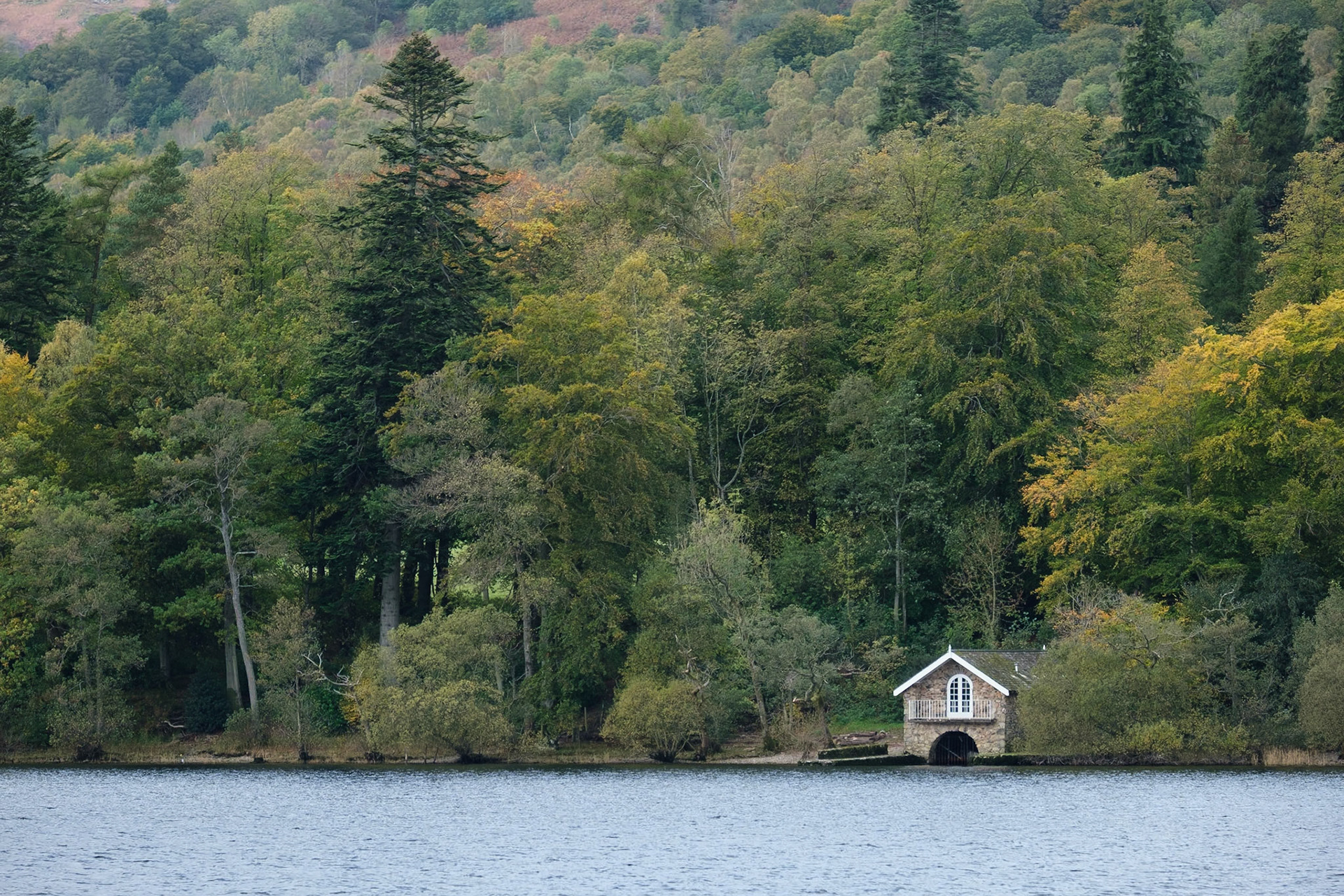 A boat house on Ullswater.