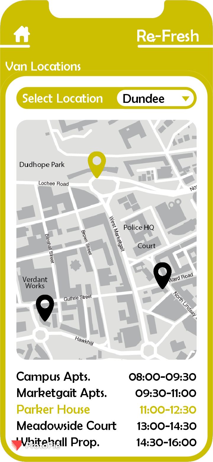 Van locations page.