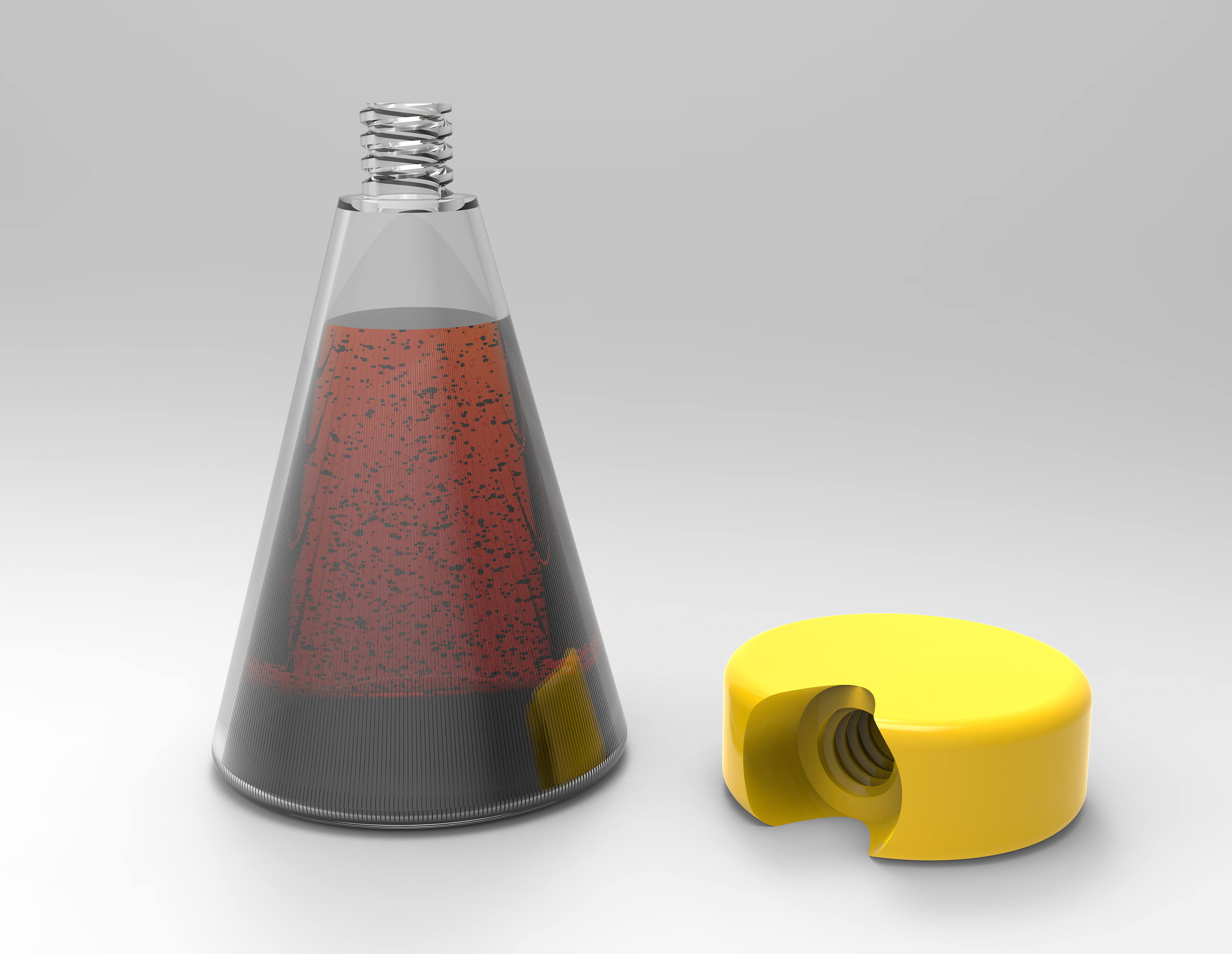 Bottle and cap.