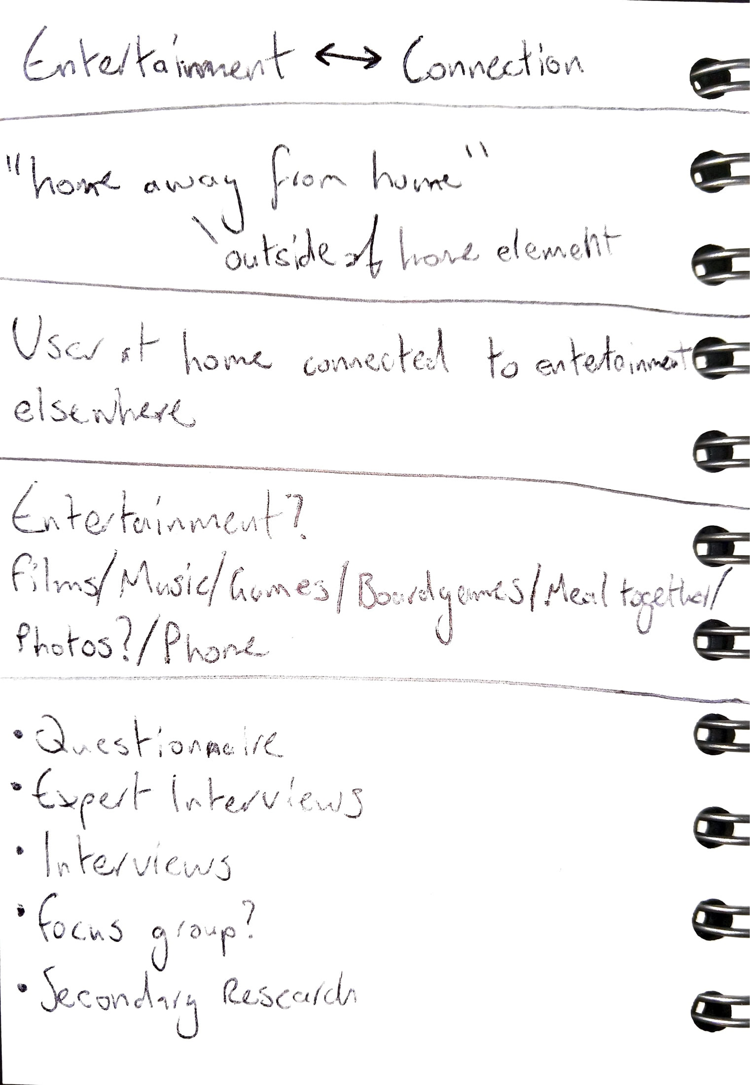 General idea-generation based notes.
