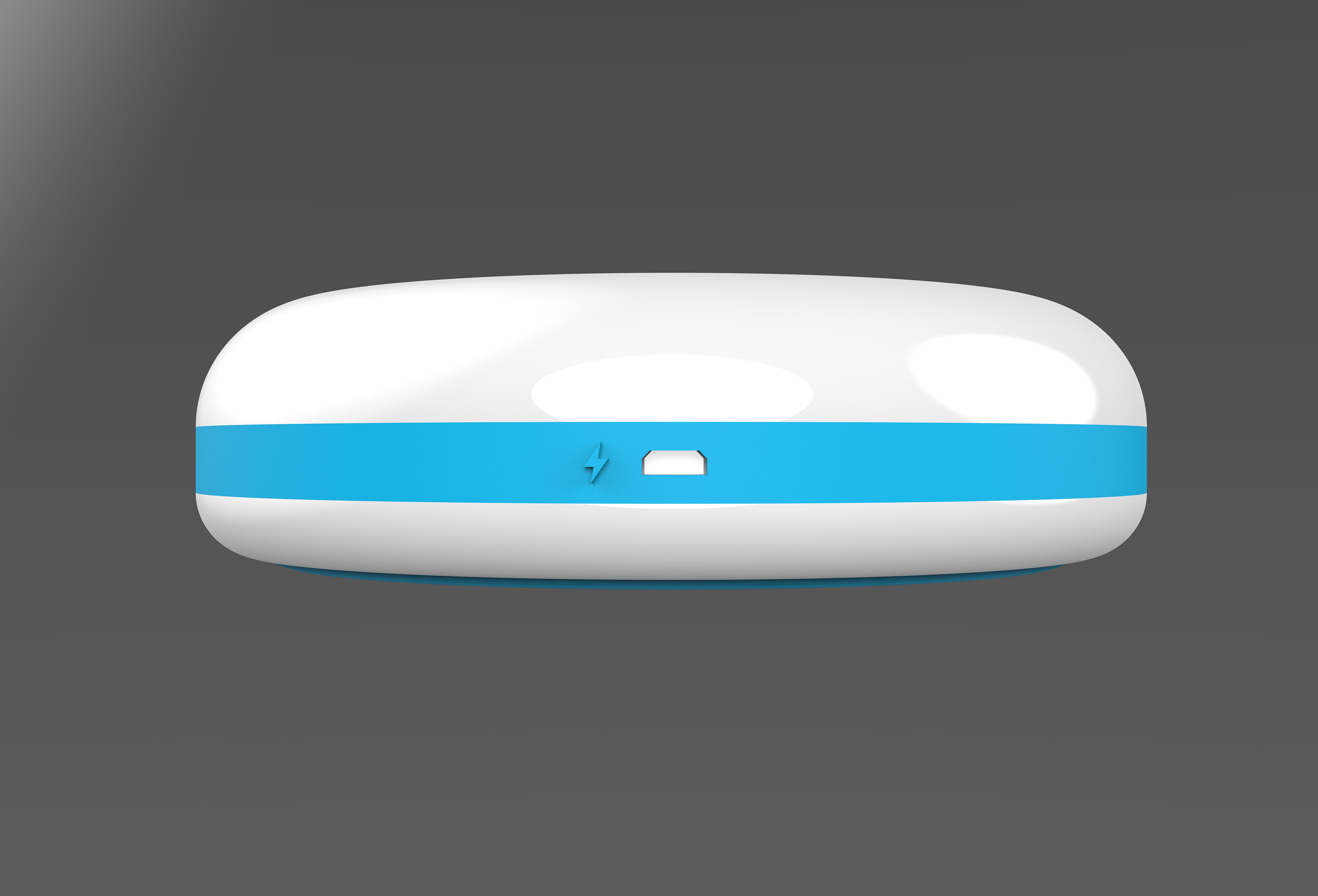 Back view (with power/charger slot).