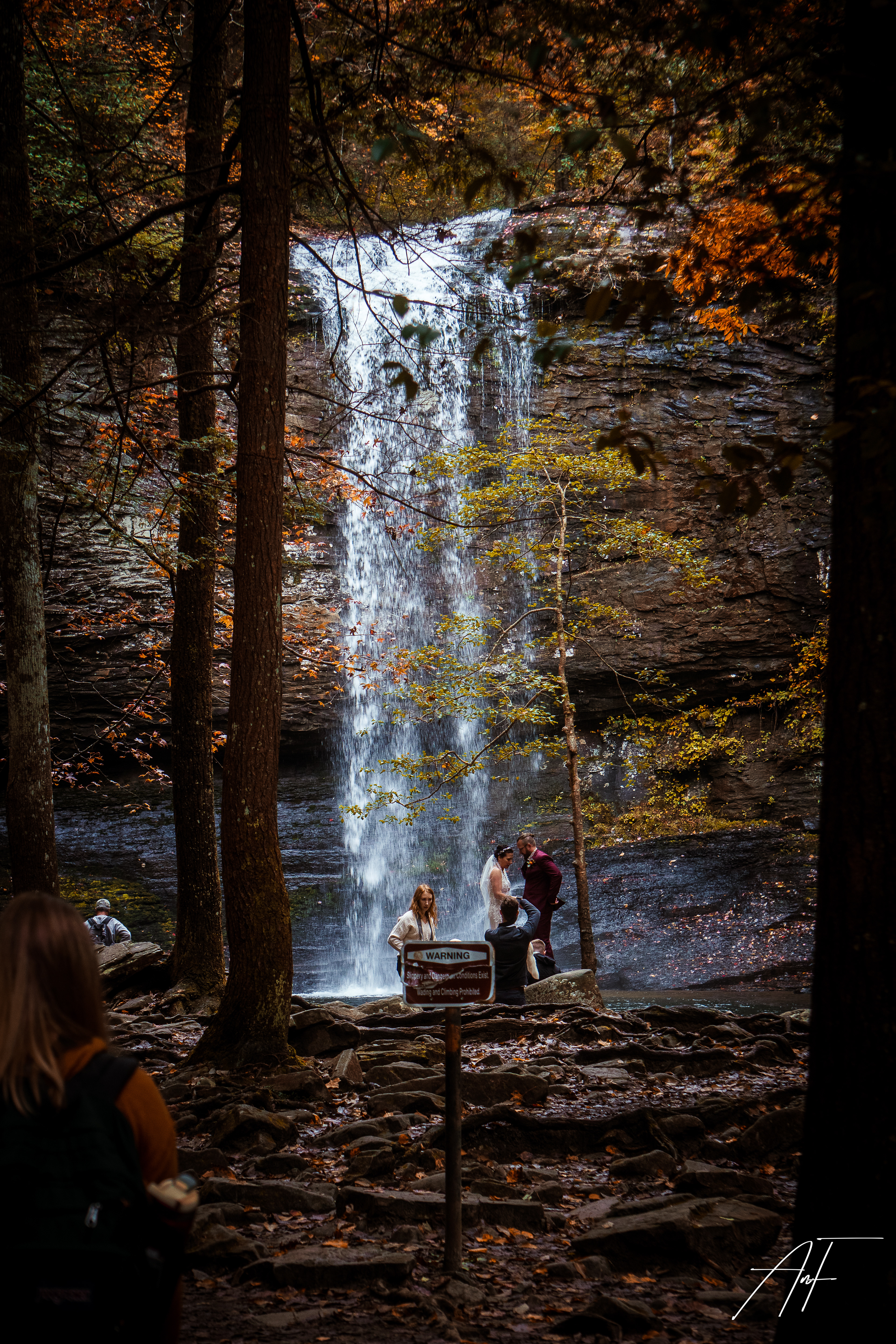 A wedding shoot was happening as we approached the waterfall.
