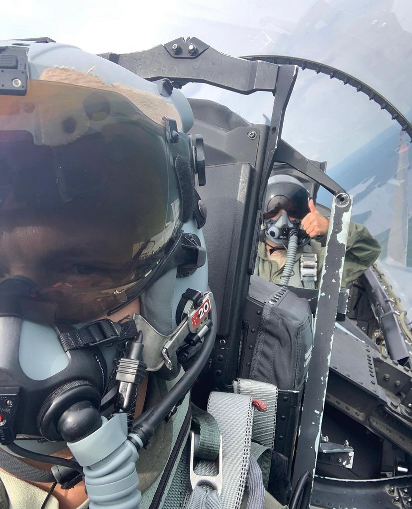 I had the amazing opportunity to ride in an F15. I went 8.8 G's!