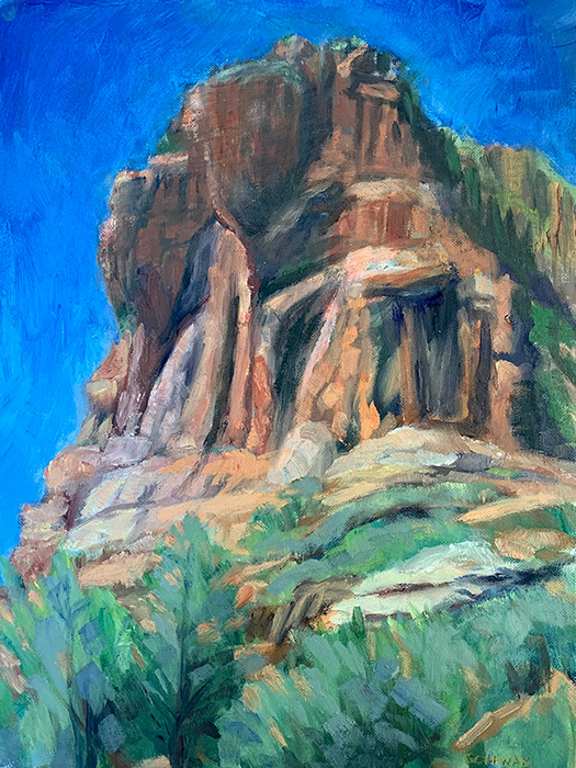 "cliffs in the canyon" 12"x 16" oil on canvas contact bill for price