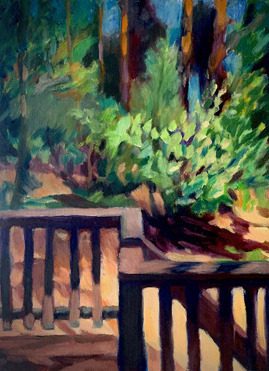 "forest from the deck" 12"x 16" contact bill for price
