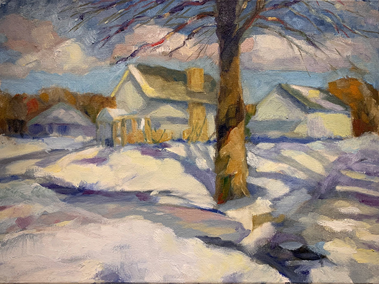 "winter weekend" 12" x 16" oil on canvas contact bill for price
