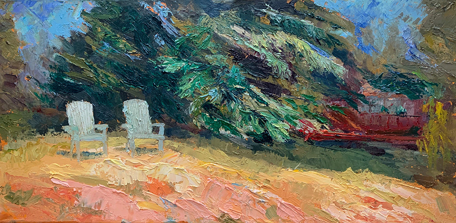 "our peaceful meadow" 10"x20" oil on canvas contact bill for price