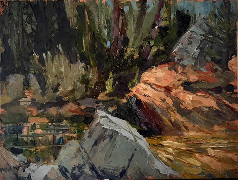 "On Oak Creek" 12x16 oil on panel contact bill for price