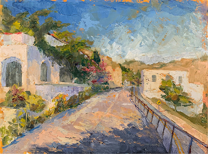 "hill street jerome" 12x16 oil on board sold