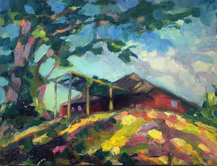 "on steele's mountain" 11"x 14" oil on canvas sold