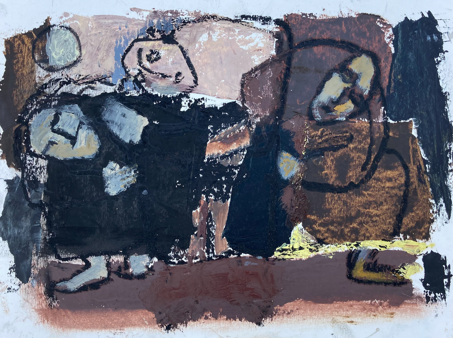 'THE GET TOGETHER' oil on board 40 x 50cm SOLD