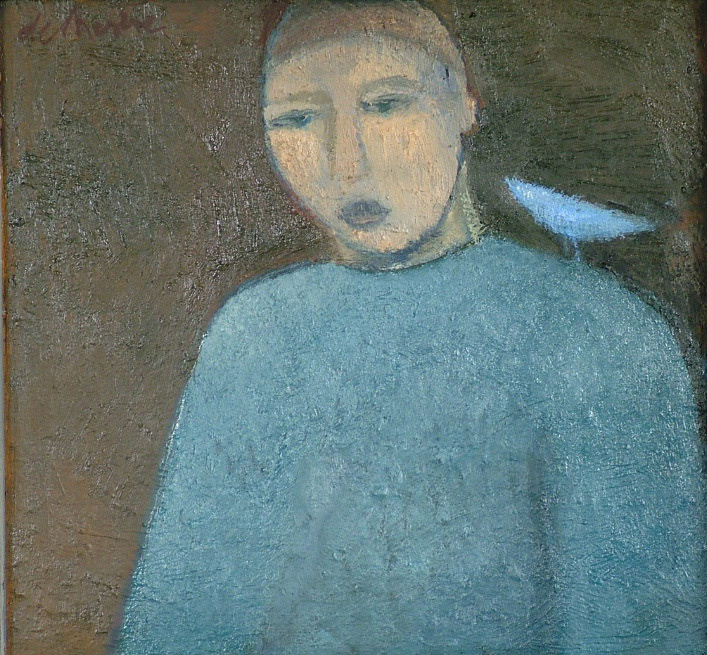Boy with blue bird