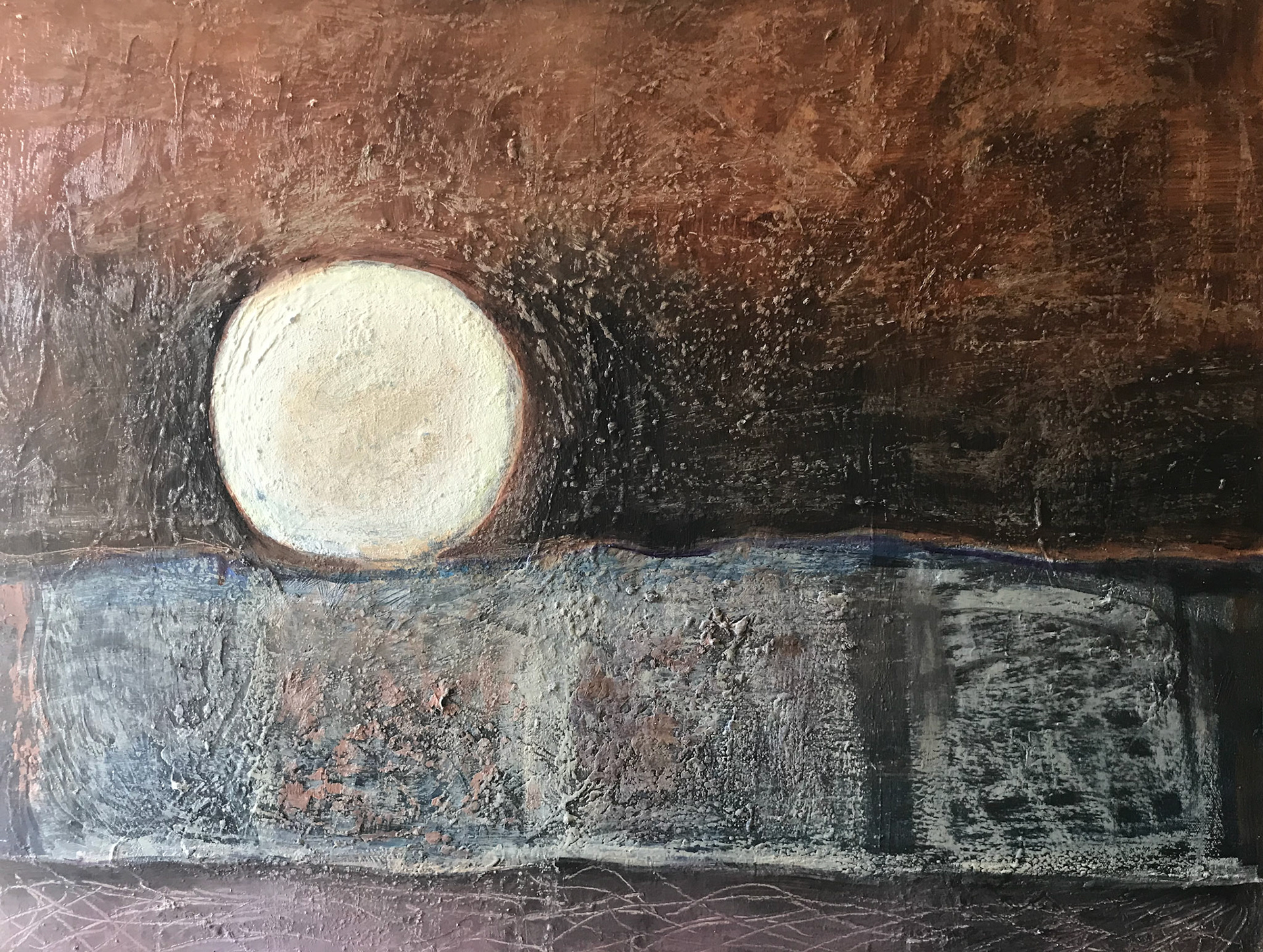'TOUCH DOWN' oil on canvas. 61 x 76cm SOLD