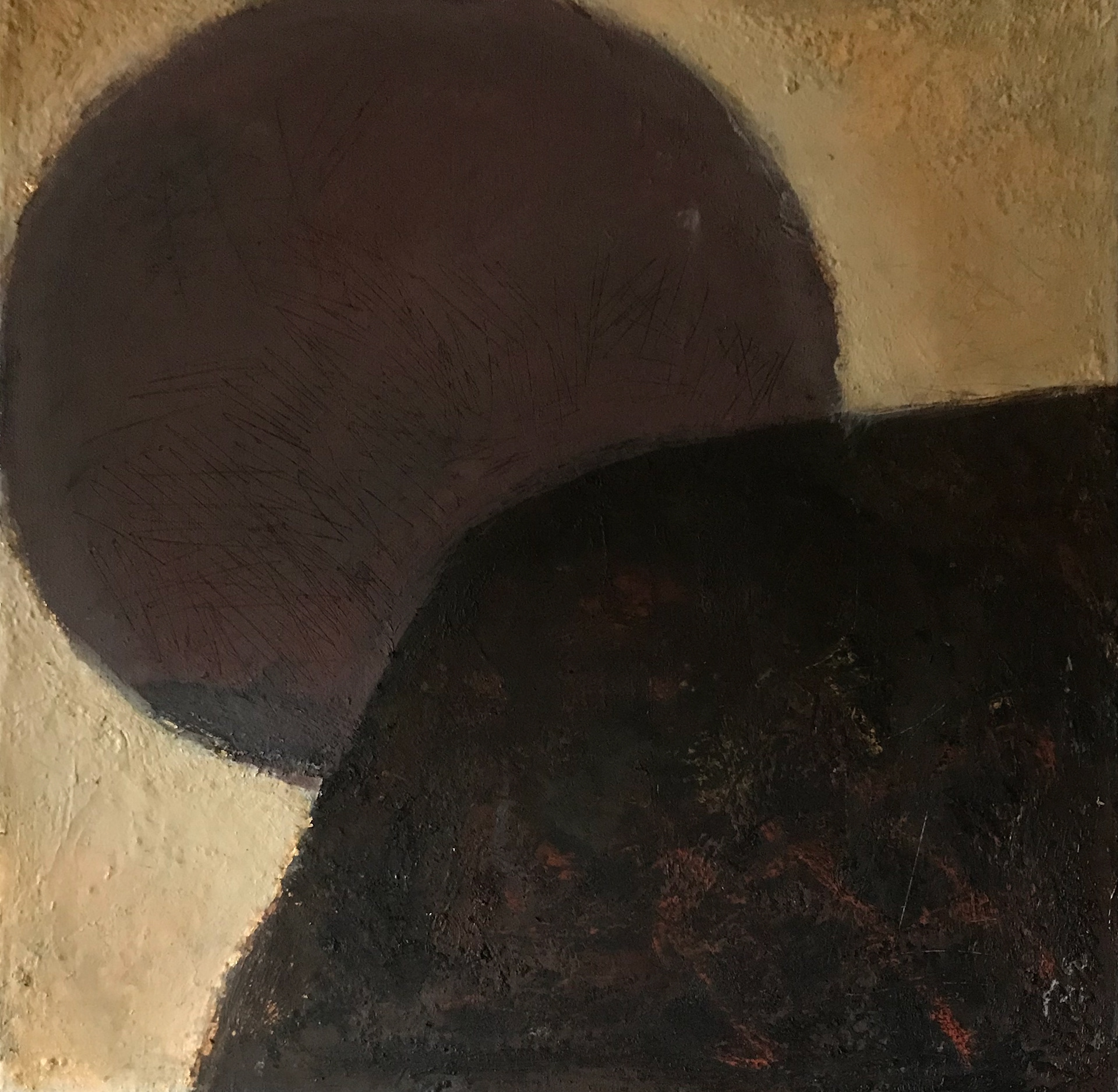 'AWAKENING' oil on canvas. 44 x 44cm