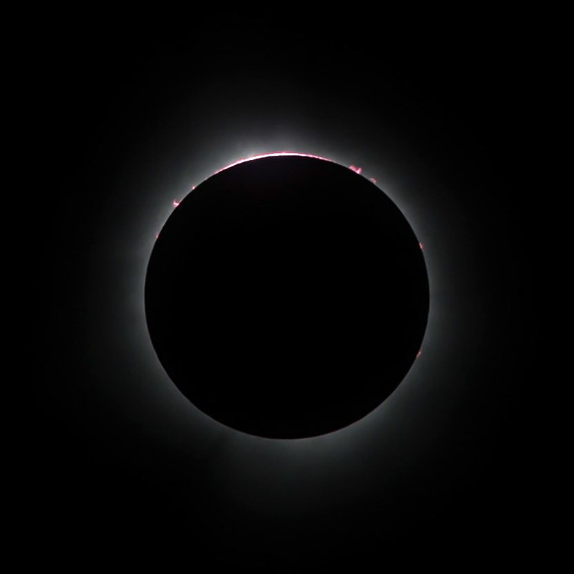 2nd Contact Chromosphere, 2024 Solar Eclipse, Findlay, OH
