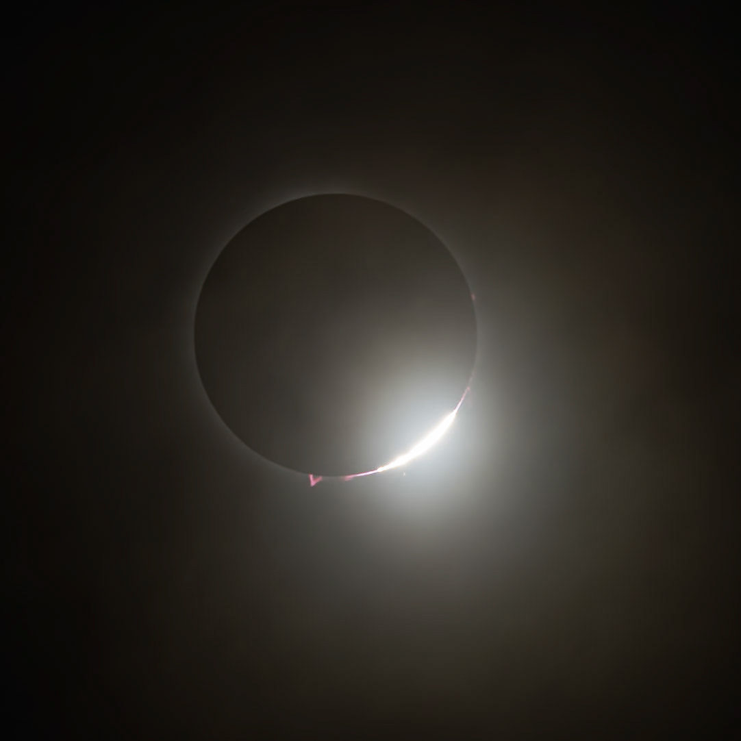 3rd Contact Diamond Ring, 2024 Solar Eclipse, Findlay, OH