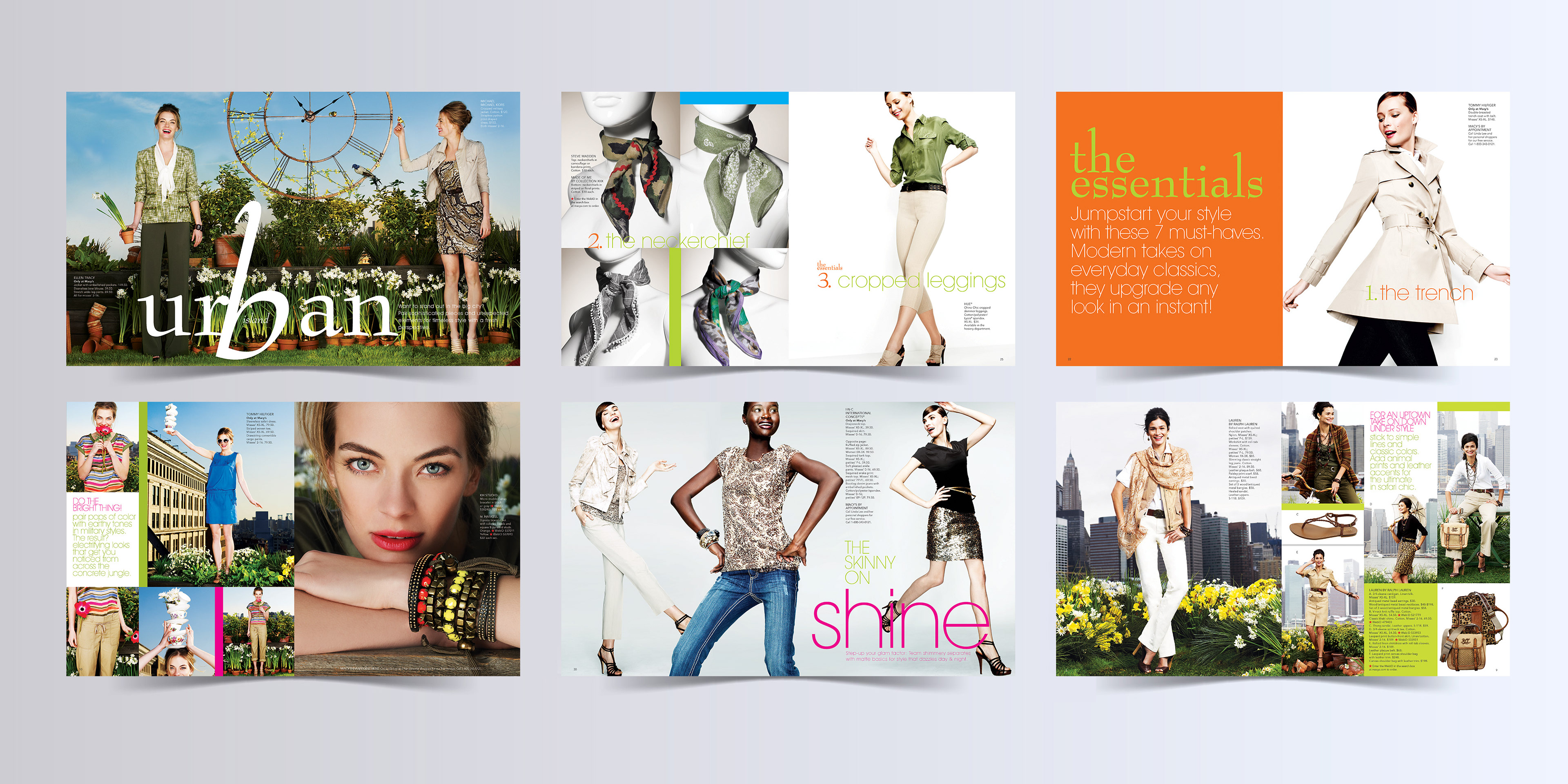 Book layout for a Macy's ad