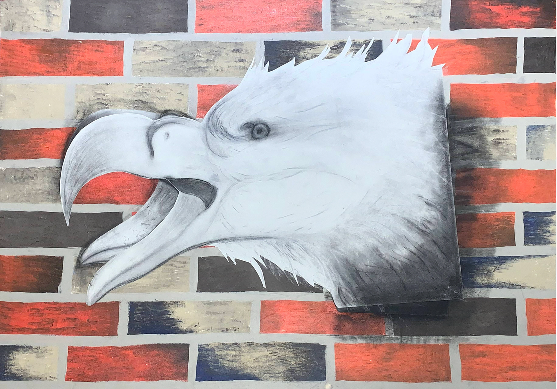 Acrylic and Charcoal Work inspired by ROA